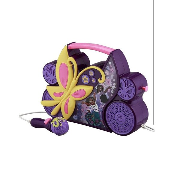 Disney Encanto Sing Along Boombox & Purple Microphone Butterfly Set NEW! - Picture 2 of 6